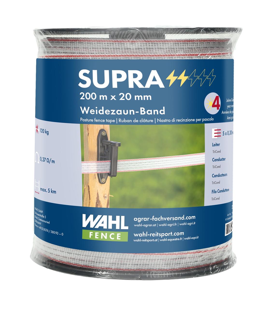WAHL-FENCE Weidezaunband - SUPRA 20 mm / 200 m