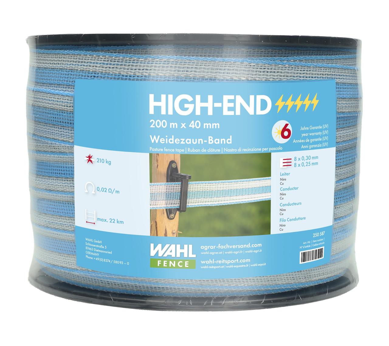 WAHL-FENCE Weidezaunband - HIGH END - 12,5mm / 200m