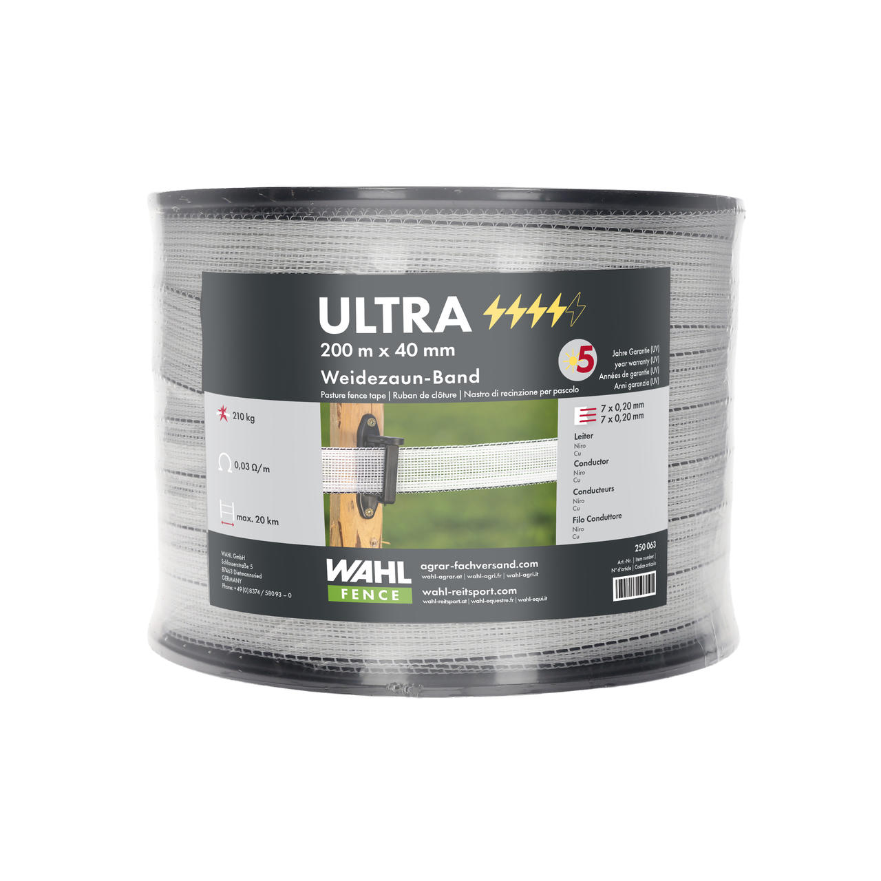 WAHL-FENCE Weidezaunband - ULTRA - 40mm / 200m