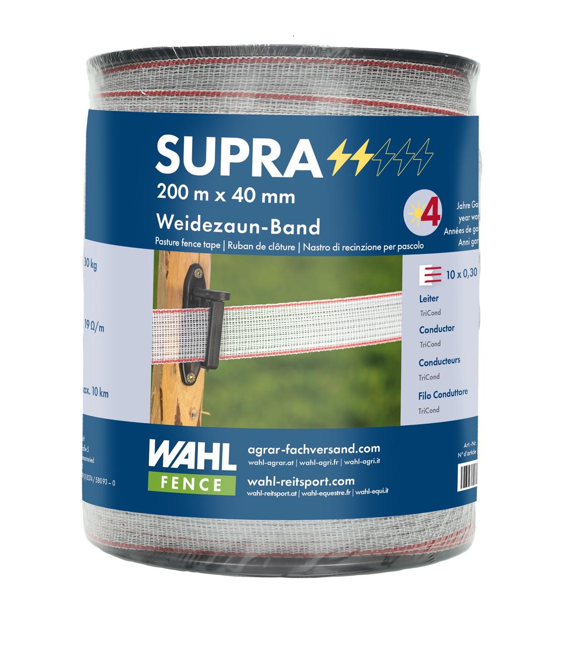 WAHL-FENCE Weidezaunband - SUPRA 40mm / 200m