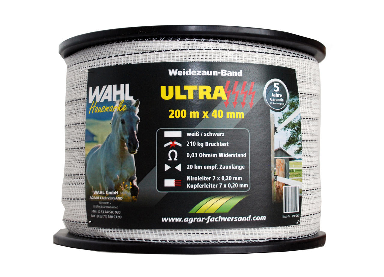 WAHL-FENCE Weidezaunband - ULTRA - 40mm / 200m
