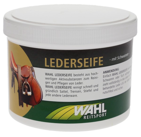 WAHL-Hausmarke Lederseife mit Schwamm 500 ml