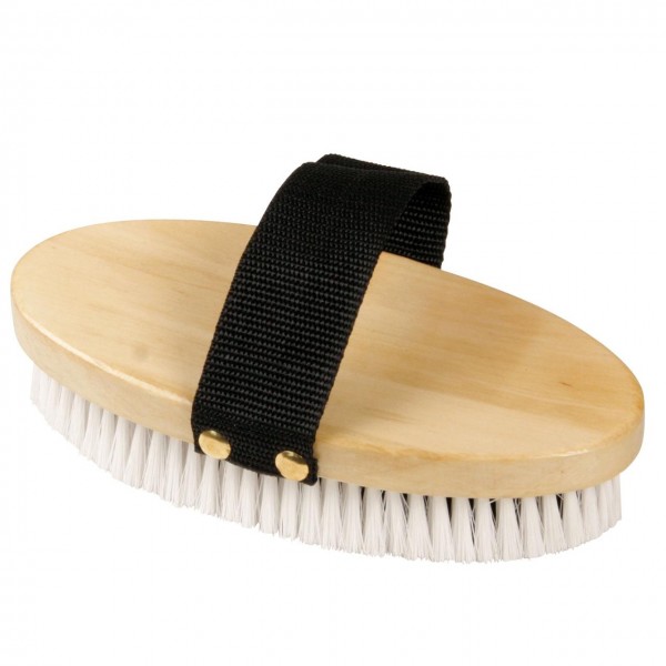 Pferdekardätsche Zebra Holzrücken klein