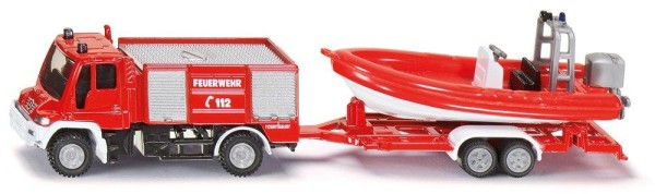 SIKU Super Unimog Feuerwehr mit Boot