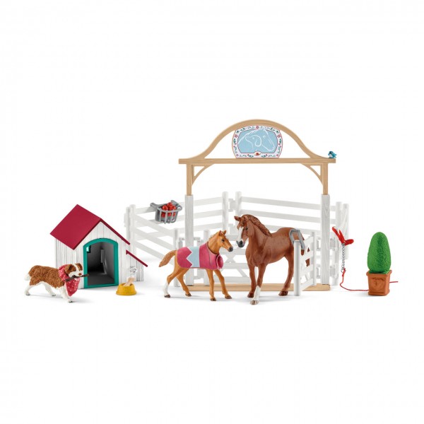 Schleich Horse Club Hannahs Gastpferde mit Hündin