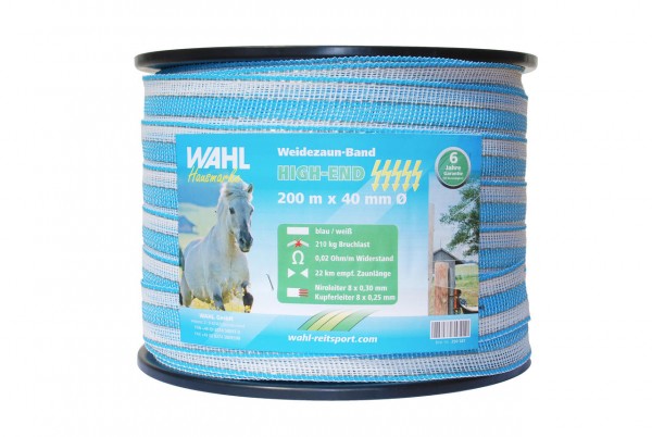 WAHL-Hausmarke Weidezaunband - HIGH END 40 mm / 200 m WAHL-Hausmarke Weidezaunband - HIGH END 40 mm / 200 m